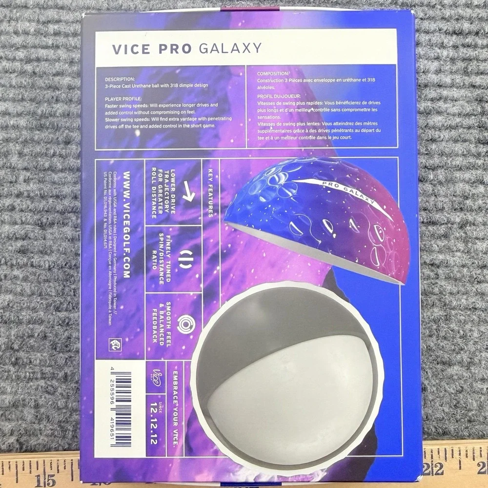 Vice Golf Pro Golf Balls Limited Edition - Galaxy Pro NEW Dozen Golf Balls